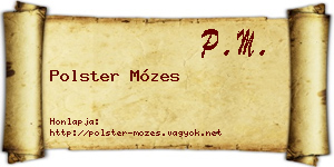 Polster Mózes névjegykártya